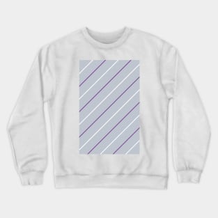 Wednesday Retro 1986 Silver Purple and White Pinstripes Crewneck Sweatshirt